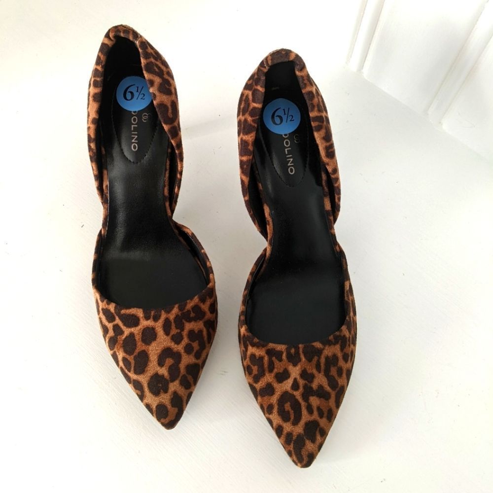 Bandolino Leopard Print Kitten Heel Size 6.5